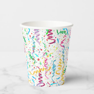 Confetti und Streamers Celebration Party Event Pappbecher