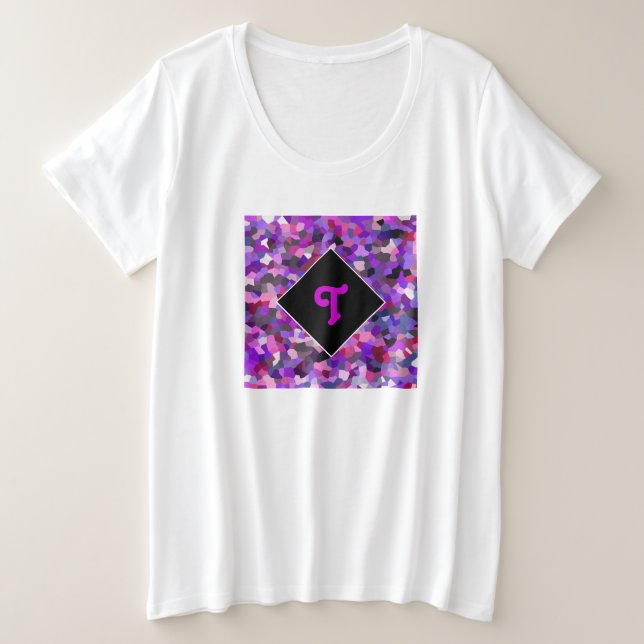 Confetti violet monogramme (Design devant)