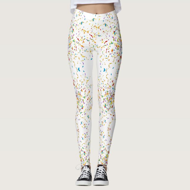 Confetti-Weiß Leggings (Vorderseite)