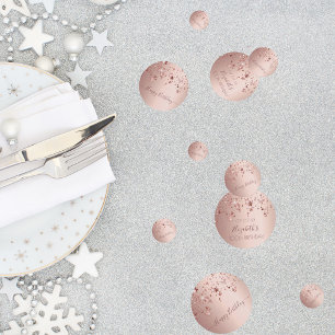 Confettis 100e anniversaire rose or rose étoiles glam