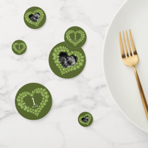 Confettis 1er mariage d'anniversaire de peridot coeur vert p