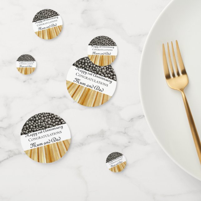 Confettis 21e anniversaire du Mariage laiton et nickel (Groupe)