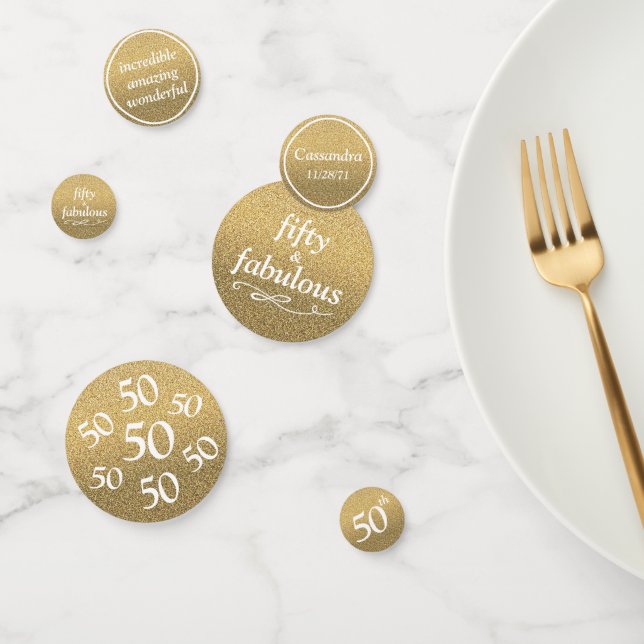 Confettis 50 Et Fabuleux Table Parties scintillant Or (Groupe)