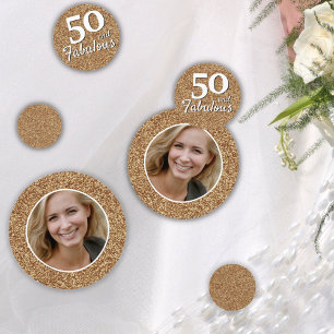 Confettis 50 et Fabulous Gold Parties scintillant Photo 50e