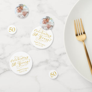 Confettis 50e anniversaire de Mariage Gold 50 ans Photo