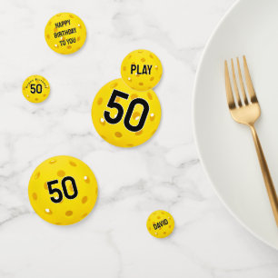 Confettis 50e anniversaire Pickleball Jaune