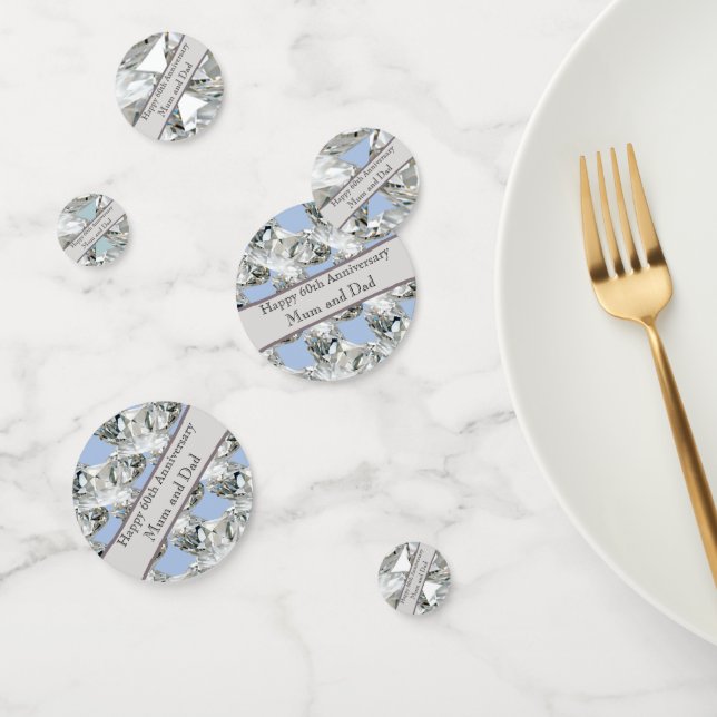 Confettis 60e anniversaire du Mariage Diamond (Groupe)