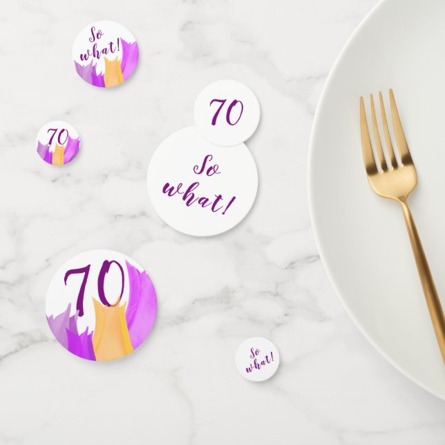 Confettis 70e anniversaire Motivational Purple Tulips (Groupe)
