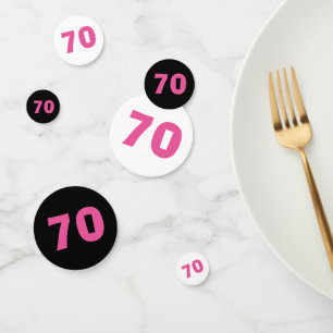 Confettis 70e anniversaire PINK Typographie