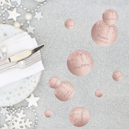Confettis 90e anniversaire rose parties scintillant or goutt