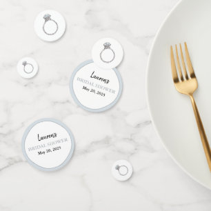 Confettis Alliance de fiançailles en argent personnalisée po