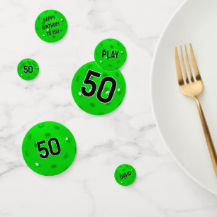 Confettis Anniversaire 50 ans Pickleball Neon Vert