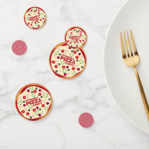 Confettis Anniversaire de enfant de la Pizza Round