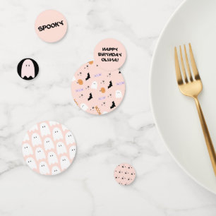 Confettis Anniversaire d'Halloween rose moderne