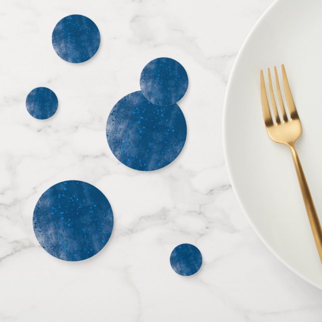 Confettis Aquarelle bleu moderne Abstrait (Groupe)