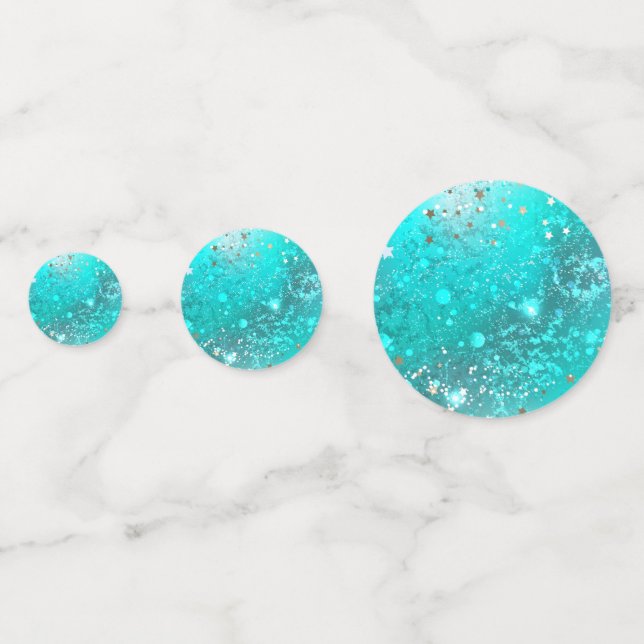 Confettis Arrière - plan à huile Turquoise de la menthe (Devant)