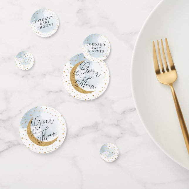 Confettis Au-dessus de la lune, Parties scintillant or Baby  (Groupe)