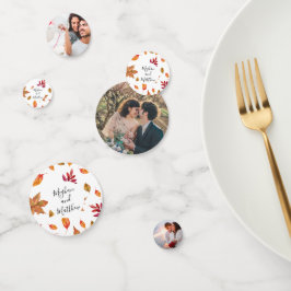 Confettis Automne Feuillage Mariage décoration de table Phot