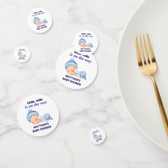 Confettis Baby Shower Bleu, Baby Shower Garçon (Groupe)