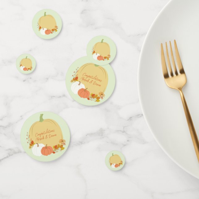 Confettis Baby shower Citrouille d'automne (Groupe)