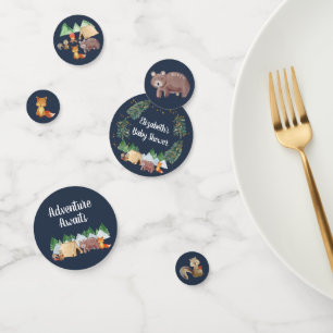 Confettis Baby shower d'animaux rustiques en bois