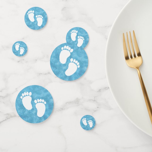Confettis Baby shower d'aquarelle bleu - Impression (Groupe)