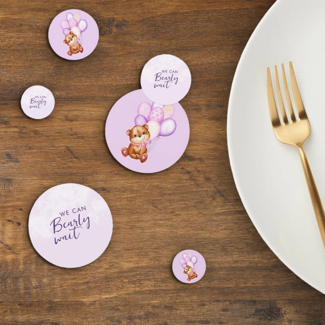 Confettis Baby shower d'attente avant aquarelle (Créateur téléchargé)