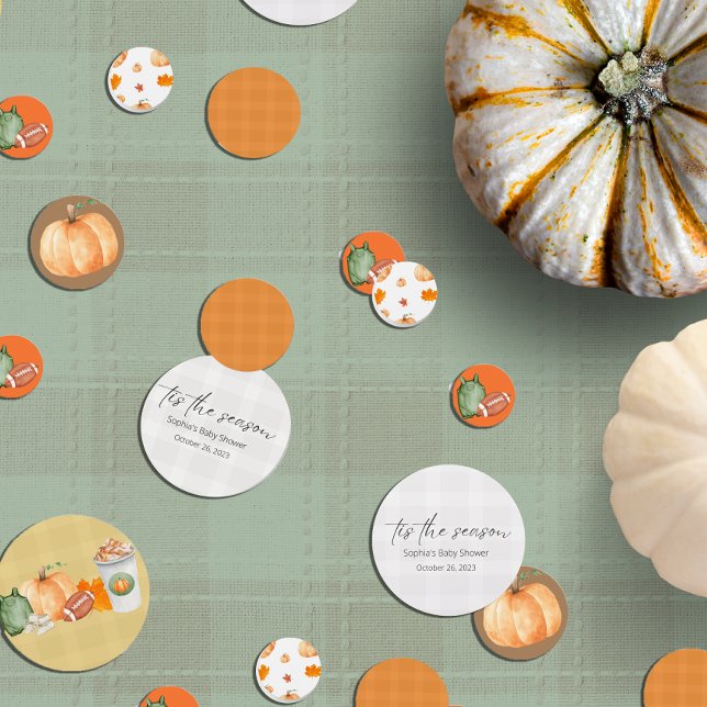 Confettis Baby shower d'automne, Petit Citrouille, Neutre se (Créateur téléchargé)