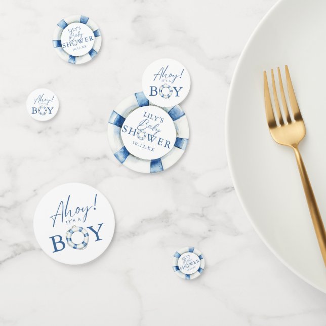 Confettis Baby shower de bouée marine Cute (Groupe)