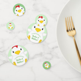 Confettis Baby shower de poulet vert
