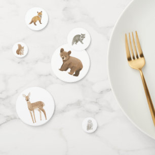 Confettis Baby shower des animaux forestiers