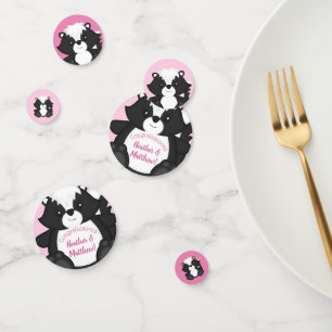 Confettis Baby shower en peau rose