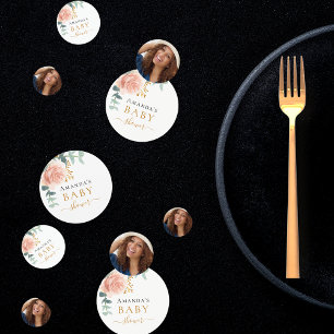 Confettis Baby shower rose or photo