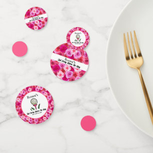 Confettis Bachelorette Fête des mariées Golf Rose Floral