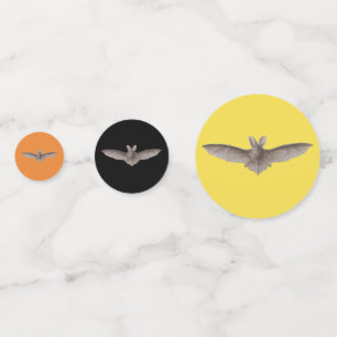 Confettis Bat love Gris Bat sur Orange Noir et Jaune