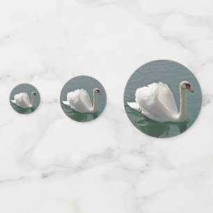 Confettis Beau cygne blanc