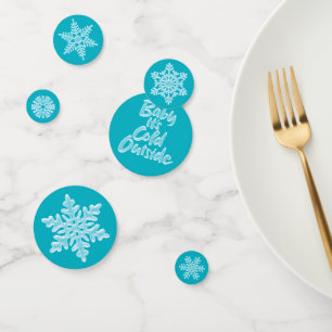 Confettis Bébé Il fait froid dehors Frozen Noël Snowflakes