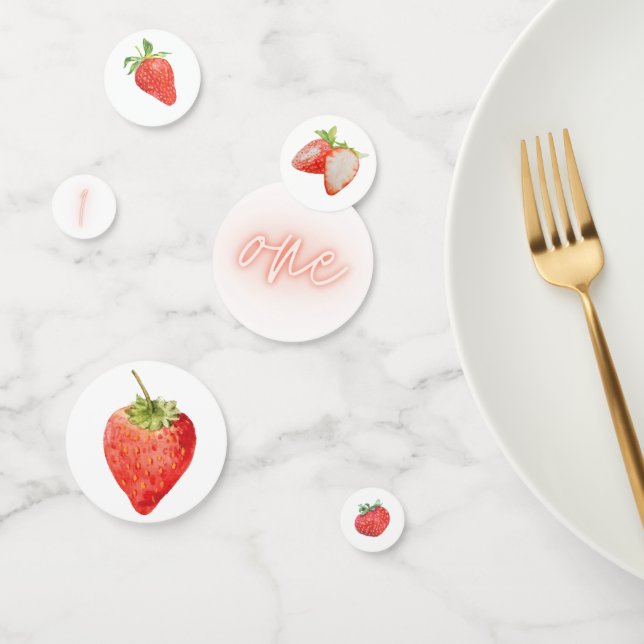 Confettis Berry First | 1er anniversaire | fraise | Partie (Groupe)