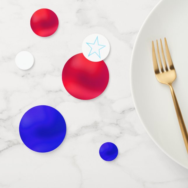 Confettis Bleu Rouge Blanc Patriotique (Groupe)