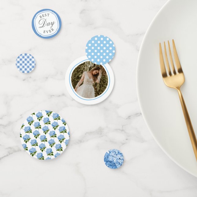 Confettis Blue Hydrangea Bridal Shower Best Day Ever (Groupe)