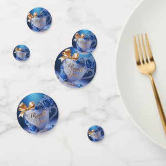 Confettis Blue Rose Teacup, Thank You,