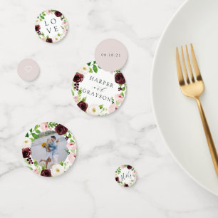Confettis Blush Romance Mariage personnalisé