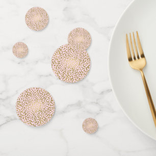 Confettis Blush Rose & Gold Foil Fête d'anniversaire brillan