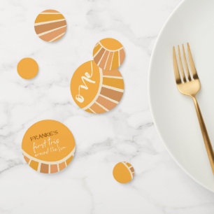 Confettis Boho Eté Premier Voyage Autour Du Soleil Anniversa