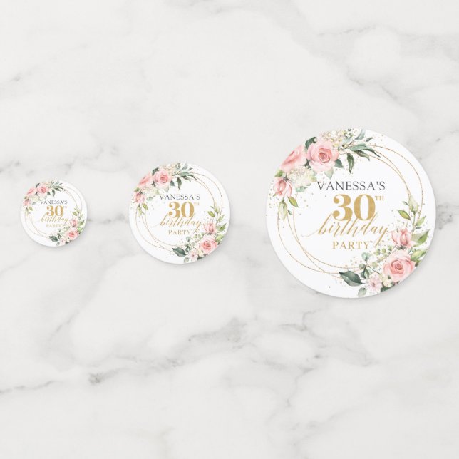 Confettis Boho rose rose rousse rose parties scintillant or  (Devant)
