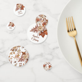 Confettis Boho Vintage Automne Terracotta Floral Mariage
