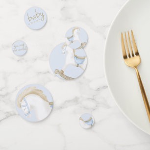 Confettis Boho Vintage Rocse Horse Baby shower Cowboy