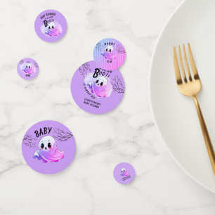 Confettis Boo Baby shower Halloween violet à thème mignon fê