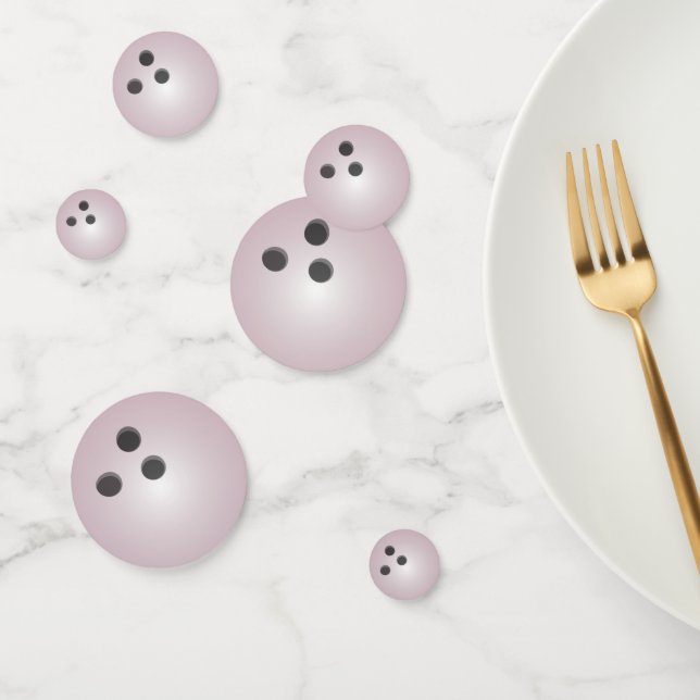 Confettis Boule de Bowling Rose (Groupe)