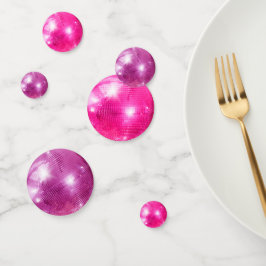Confettis Boules de disco rétro scintillantes rose vif chic